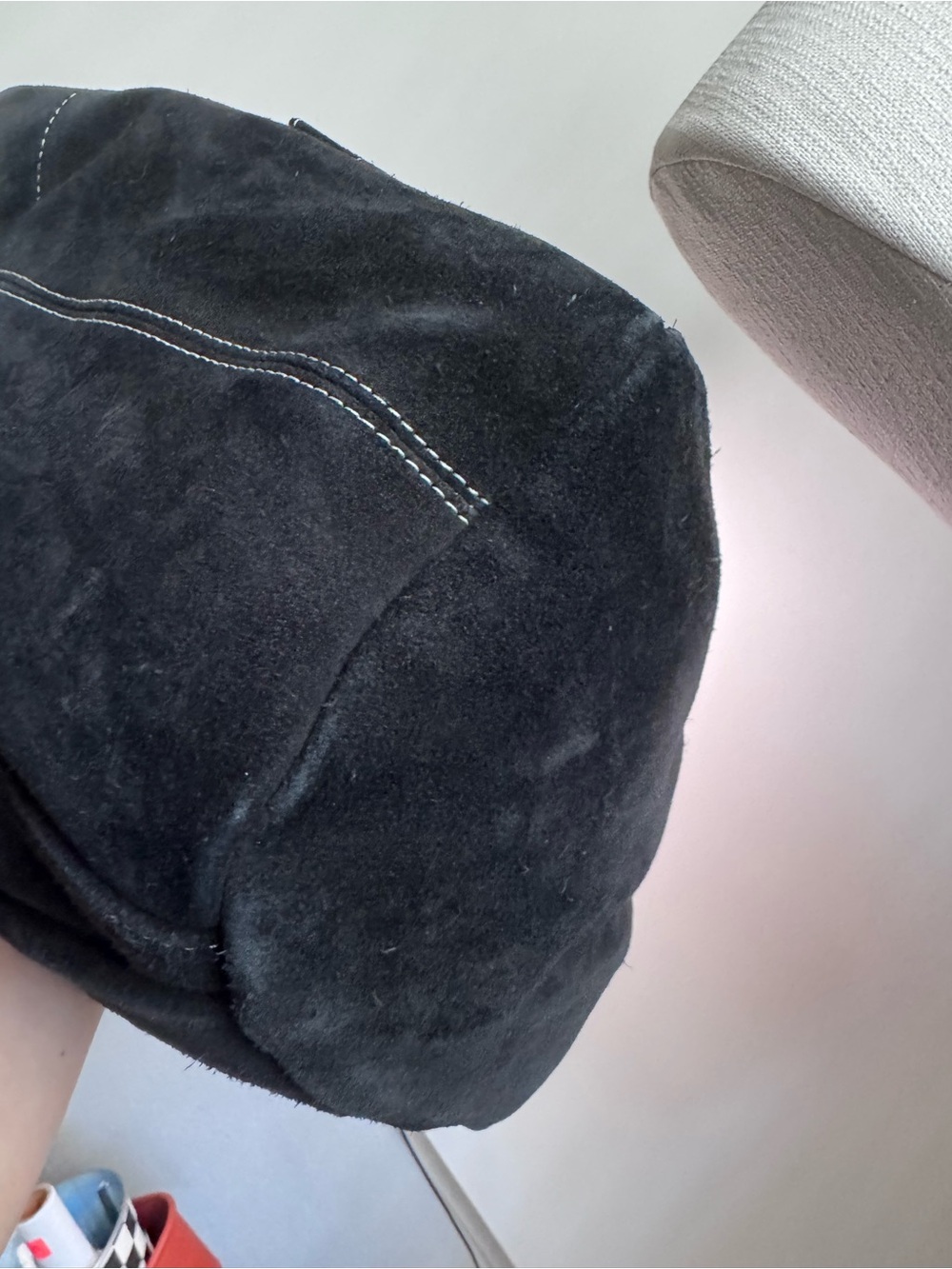 Tylie Malibu Black Studded Strap Suede Hobo Bag Y2K - Picture 6 of 16